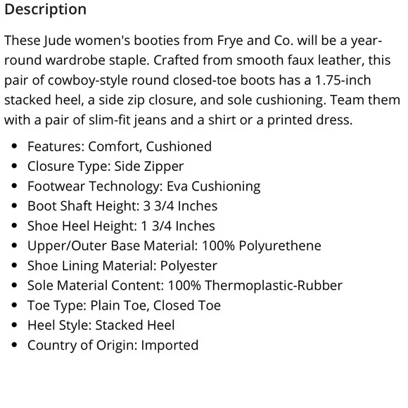 NWT Frye & Company Women’s Jude stacked heel booties, size 9.5M - Picture 12 of 12